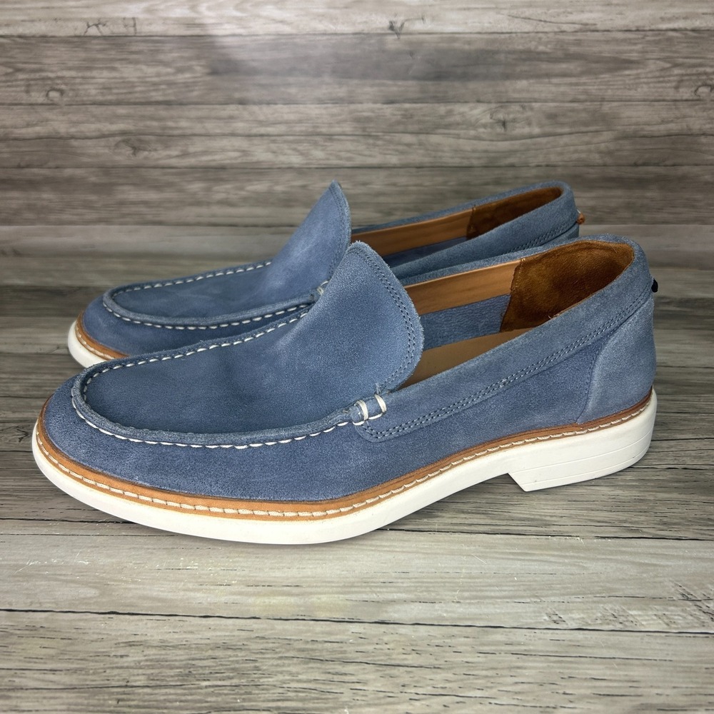 Allen Edmonds Wilder Mens 7D Blue Suede Venetian Slip-On Loafers